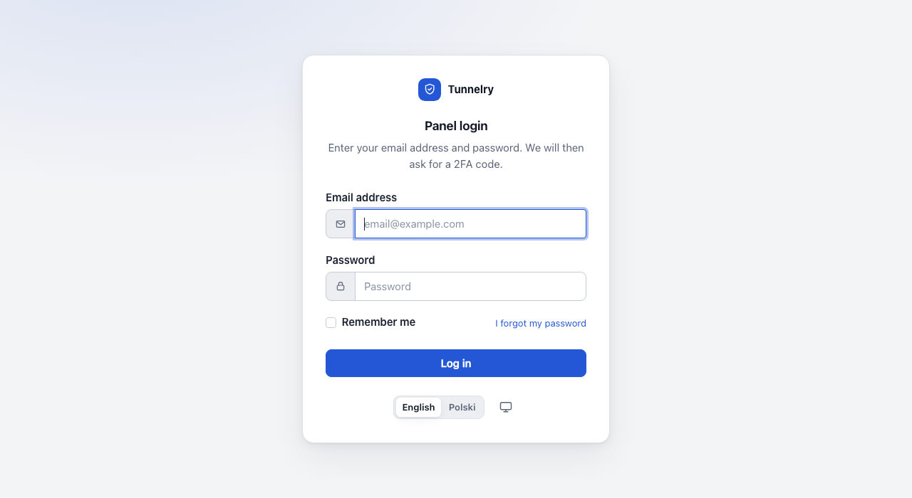 The sign-in page